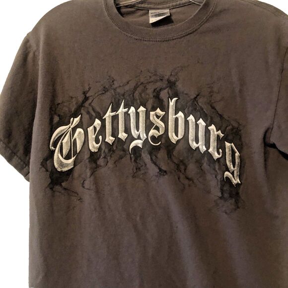 Gettysburg T-Shirt Tee Medium Gray Smokecreen Design - Picture 3 of 5
